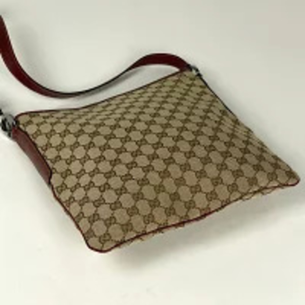 Gucci Bag beige monogram Shoulder brown leather GG